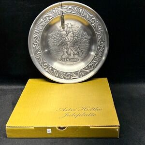 A. Holthe Norway Pewter Julen 2000 Christmas Plate #28‎
